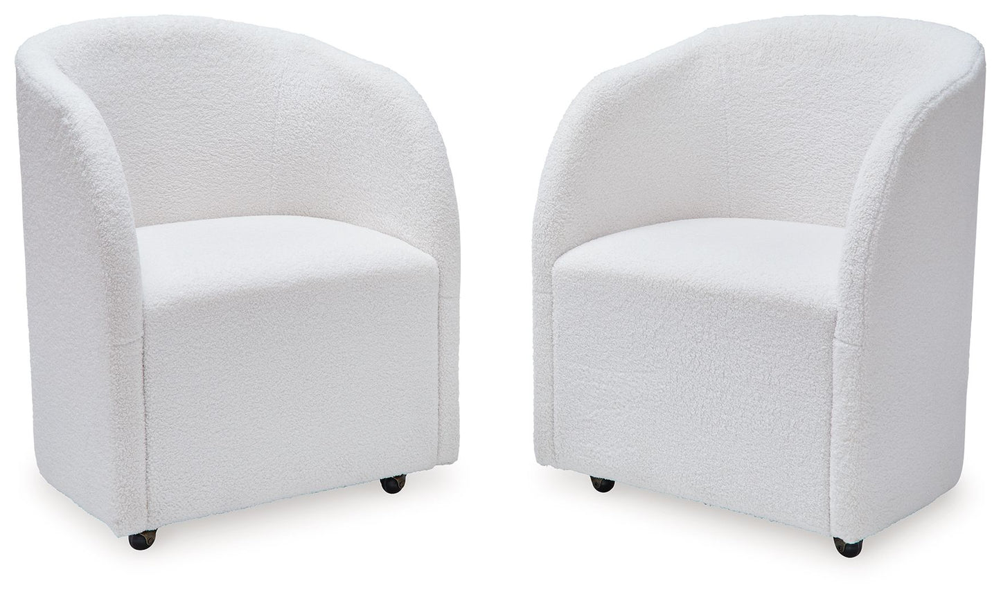 Rowanbeck - Ivory - Dining Upholstered Arm Chair (Set of 2)