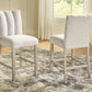 Larawyn - Upholstered Barstool (Set of 2) - Bisque - Fraser Furniture & Mattresses