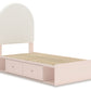 Wistenpine - Upholstered Panel Bed With Storage