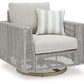 Seton Creek - Gray - Swivel Lounge With Cushion