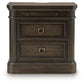 Wickenger - Two Drawer Night Stand - Dark Brown