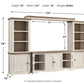 Havalance - 4 Pc. - Entertainment Center - 67" TV Stand - Brown / Beige