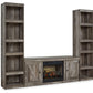 Wynnlow - Gray - 3-Piece Entertainment Center With Electric Fireplace