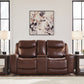 Bexhurst - Power Reclining Loveseat With Console / Adjustable Headrest