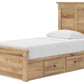 Makidern - Panel Storage Bed With 2 Under Bed Storage Units