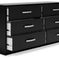 Finch - Six Drawer Dresser - Black