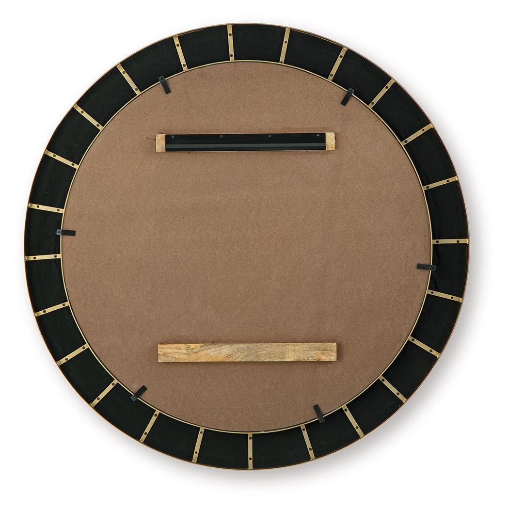 Corinsworth - Accent Mirror - Charcoal / Brass Finish - Fraser Furniture & Mattresses