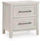 Darbonton - Two Drawer Night Stand - Dove White
