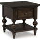 Veramond - Dark Brown - Square End Table