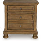Feddinger - Medium Brown - Two Drawer Night Stand