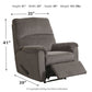 Nerviano - Dark Gray - Zero Wall Recliner