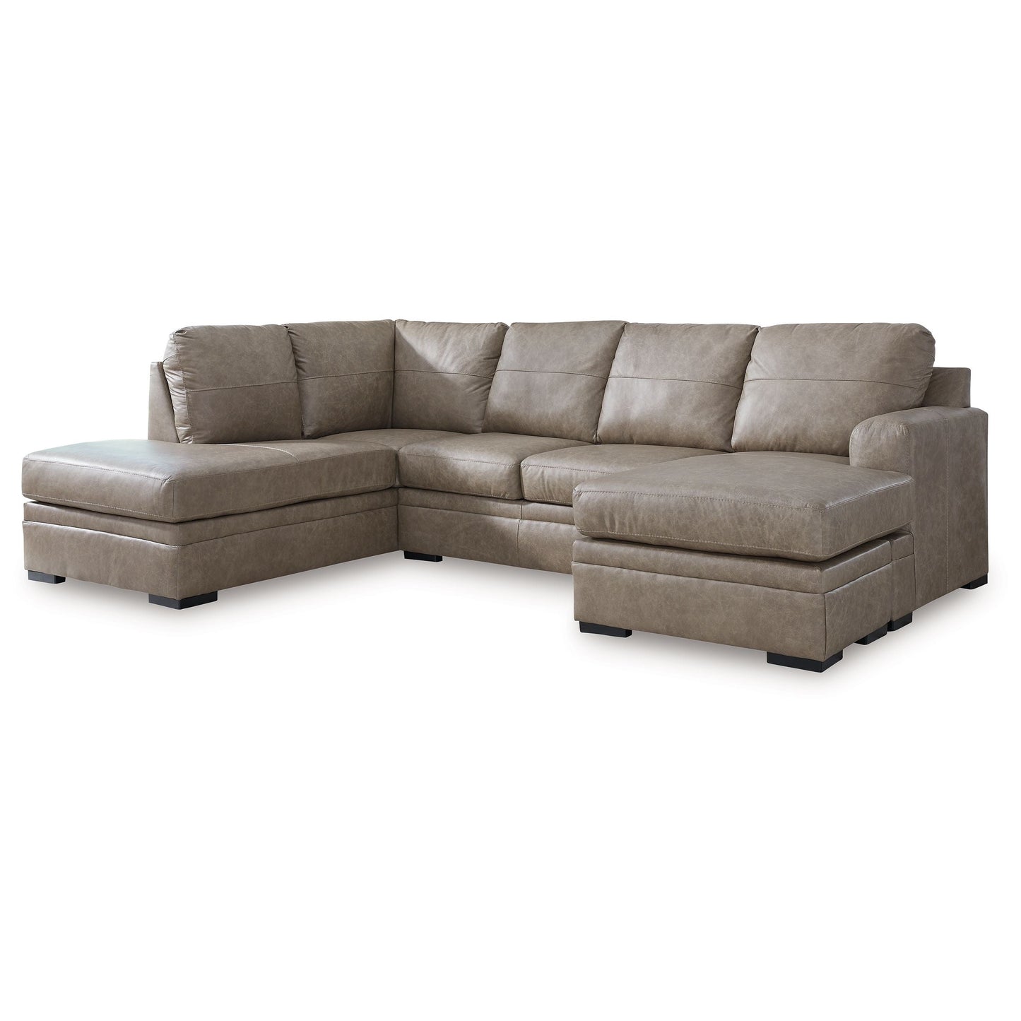 Amuleto - Desert - 2-Piece Sectional With Laf Corner Chaise - Leather Match