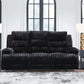 Rhine Falls - Reclining Power Sofa With Drop Down Table - Onyx