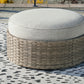 Calworth - Beige - Ottoman With Cushion