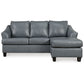 Genoa - Steel - Sofa Chaise - Leather Match