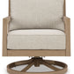 Hallow Creek - Driftwood - Swivel Lounge With Cushion