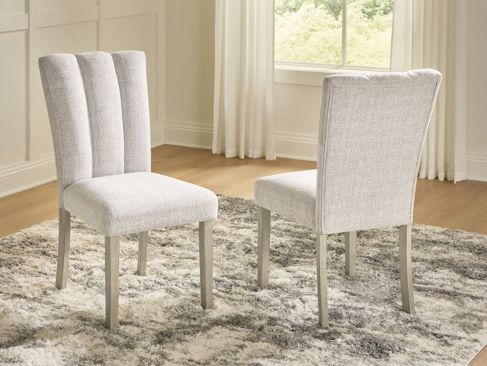 Larawyn - Dining Upholstered Side Chair (Set of 2) - Bisque - Fraser Furniture & Mattresses