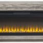 Naydell - 92" TV Stand With Wide Fireplace Insert - Gray