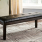 Haddigan - Dark Brown - Large Uph Dining Room Bench