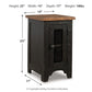 Valebeck - Chair Side End Table - Black / Brown