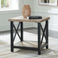 Bristenfort - Brown / Black - Rectangular End Table