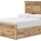 Makidern - Panel Storage Bed With 2 Under Bed Storage Units