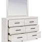 Cayboni - Whitewash - Dresser And Mirror