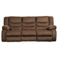 Tulen - Chocolate - Reclining Sofa - Fabric