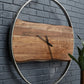 Panchali - Wall Clock - Brown / Silver Finish - Fraser Furniture & Mattresses