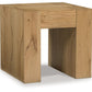 Bracken - Light Brown - Square End Table