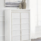 Chalanna - White - Five Drawer Chest