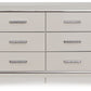 Zyniden - Silver - Six Drawer Dresser