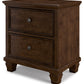 Danabrin - Brown - Two Drawer Nightstand