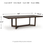 Dilenno - Rectangular Dining Room Extension Table - Dark Brown