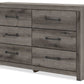 Graystorm - Brown Gray - Six Drawer Dresser