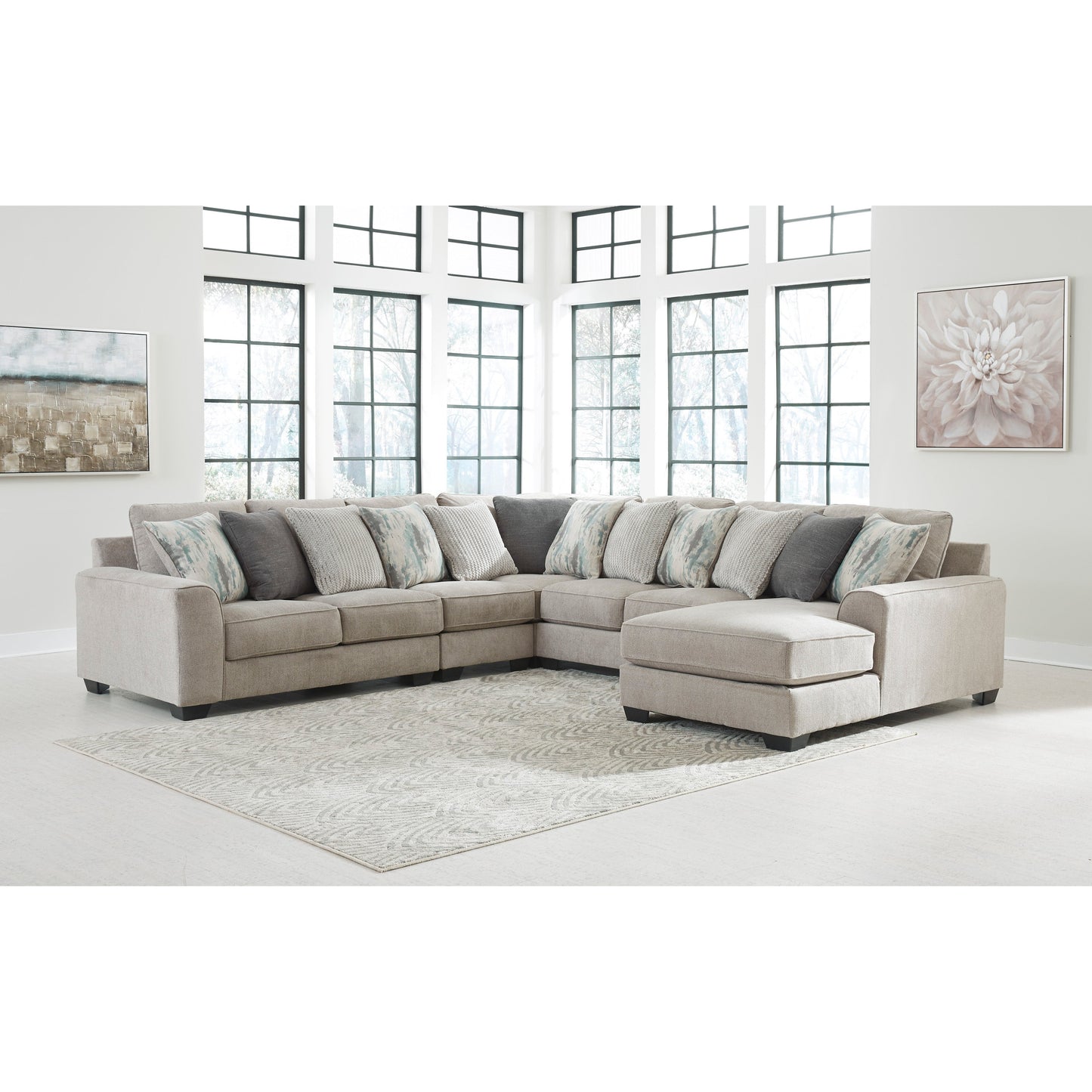 ARDSLEY 4 PC SECTIONAL - PEWTER