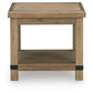 Ridgester - Rectangular End Table - Light Brown
