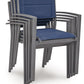 Rocky Creek - Sling Arm Chair (Set of 4) - Blue / Gray