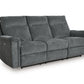 Barnsana - Power Reclining Sofa - Fabric - Gravel
