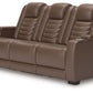 High Impact - Power Reclining Sofa / Adj Headrest - Tobacco