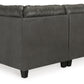 Valderno - Fog - 2-Piece Sectional With Raf Corner Chaise - Leather Match