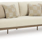 Serene Bay - Dark Brown / White - Sofa With Cushion