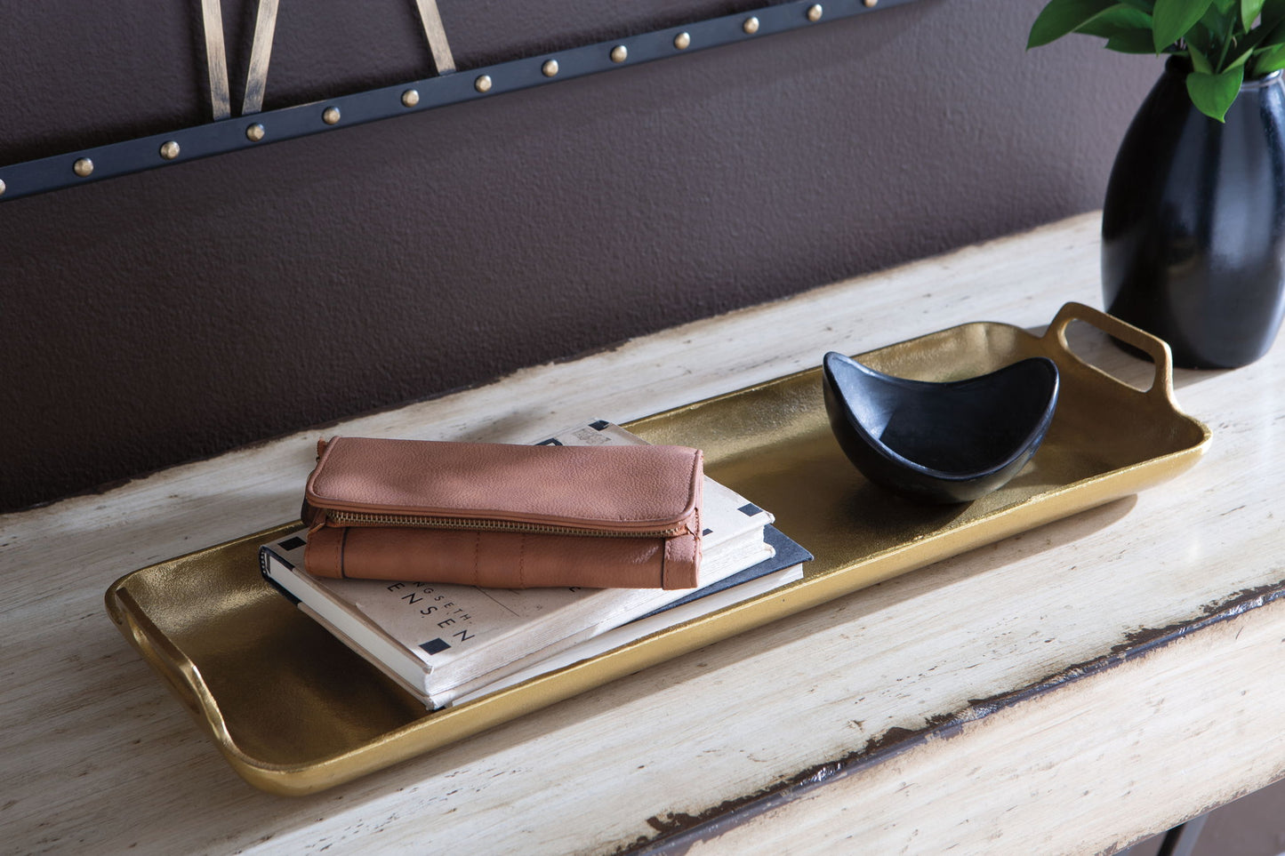 Posy - Tray - Gold Finish - Fraser Furniture & Mattresses