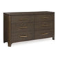 Radkin - Dresser - Burnished Brown - Fraser Furniture & Mattresses