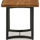 Fortmaine - Brown / Black - Rectangular End Table