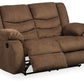 Tulen - Chocolate - Reclining Loveseat - Fabric