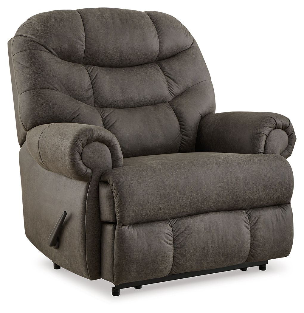 Camera Time - Gunmetal - Zero Wall Recliner - Faux Leather