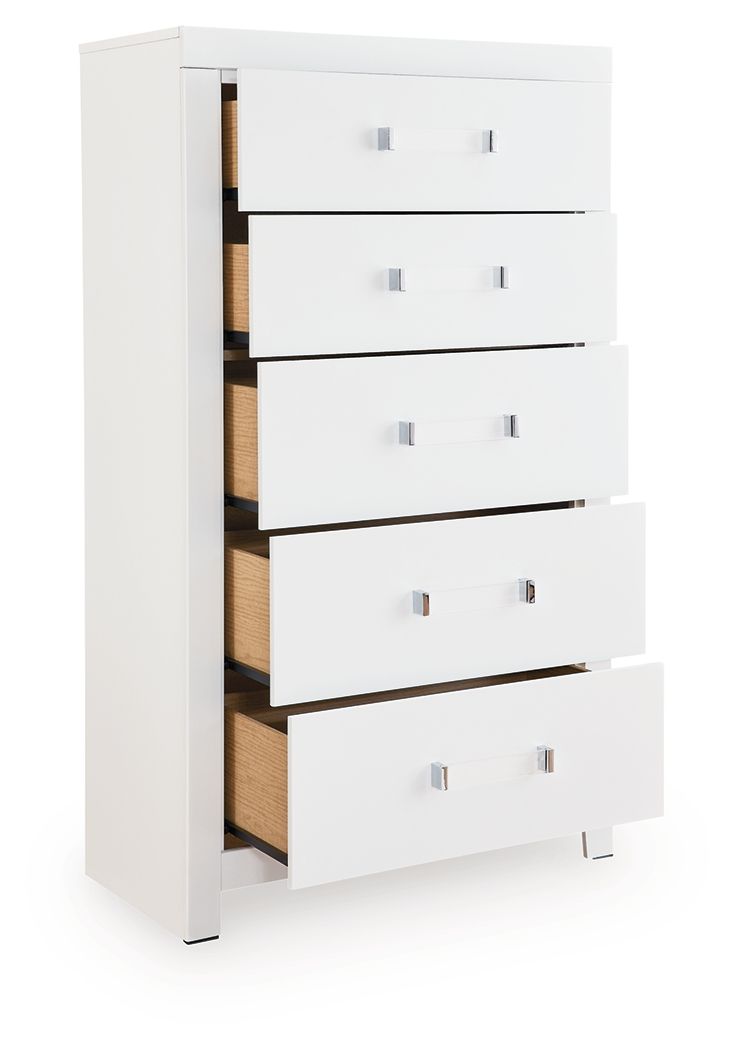 Maeling - Five Drawer Chest - Fraser Furniture & Mattresses