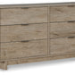 Oliah - Six Drawer Dresser - 31'' Height - Beige