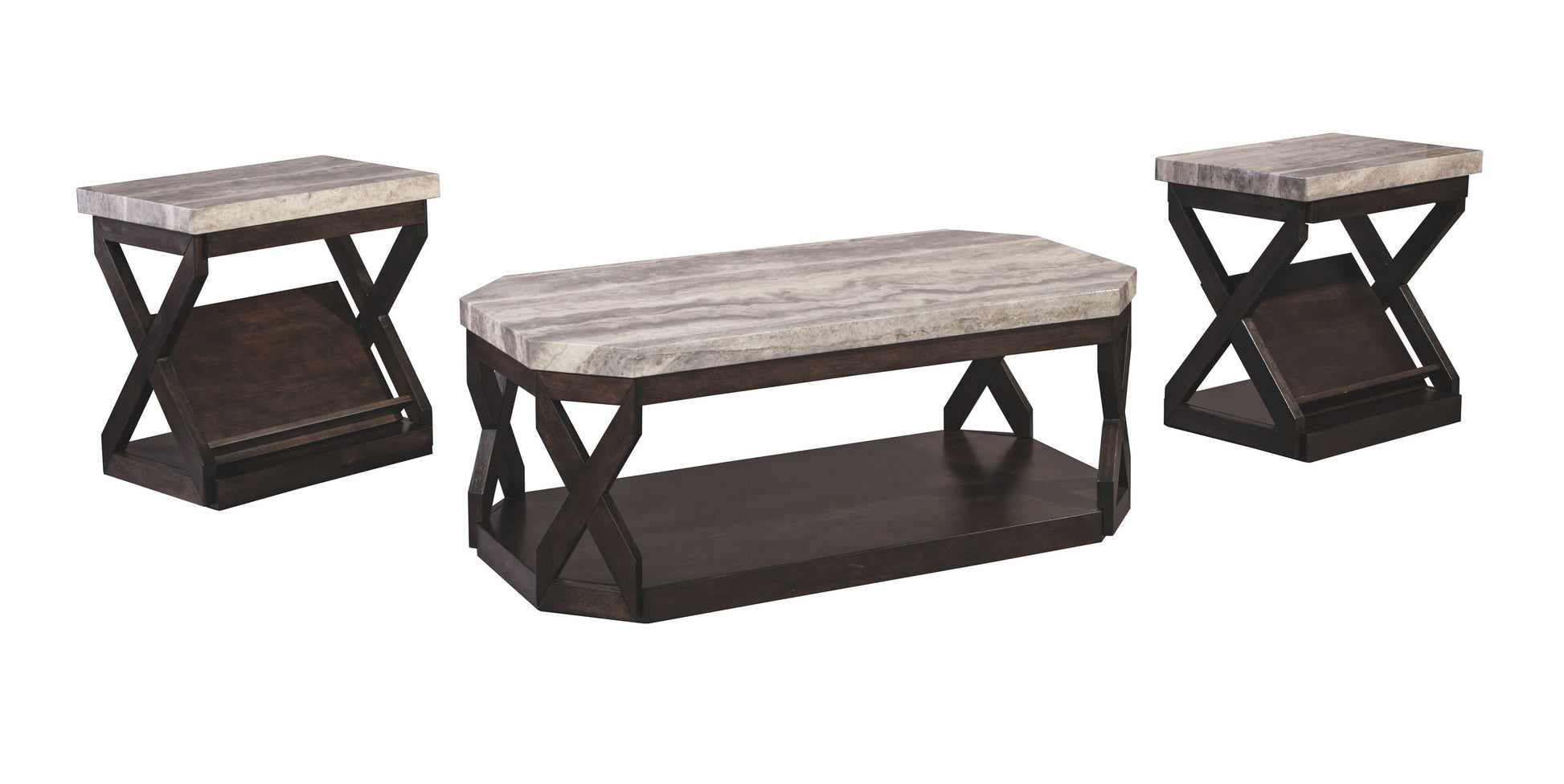 Radilyn - Grayish Brown - Occasional Table Set (Set of 3)